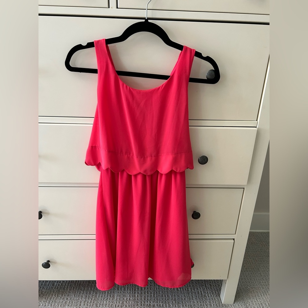 Red Camel Brand Pink Scallop Dress